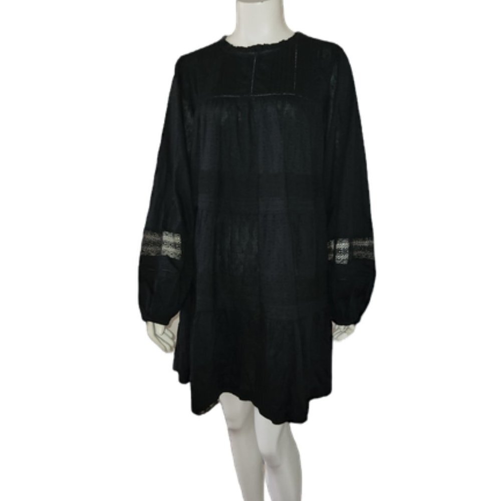Old Navy Boho Embroidery Tunic Dress || Large Petite || EUC